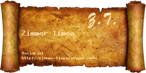 Zimmer Tímea névjegykártya
